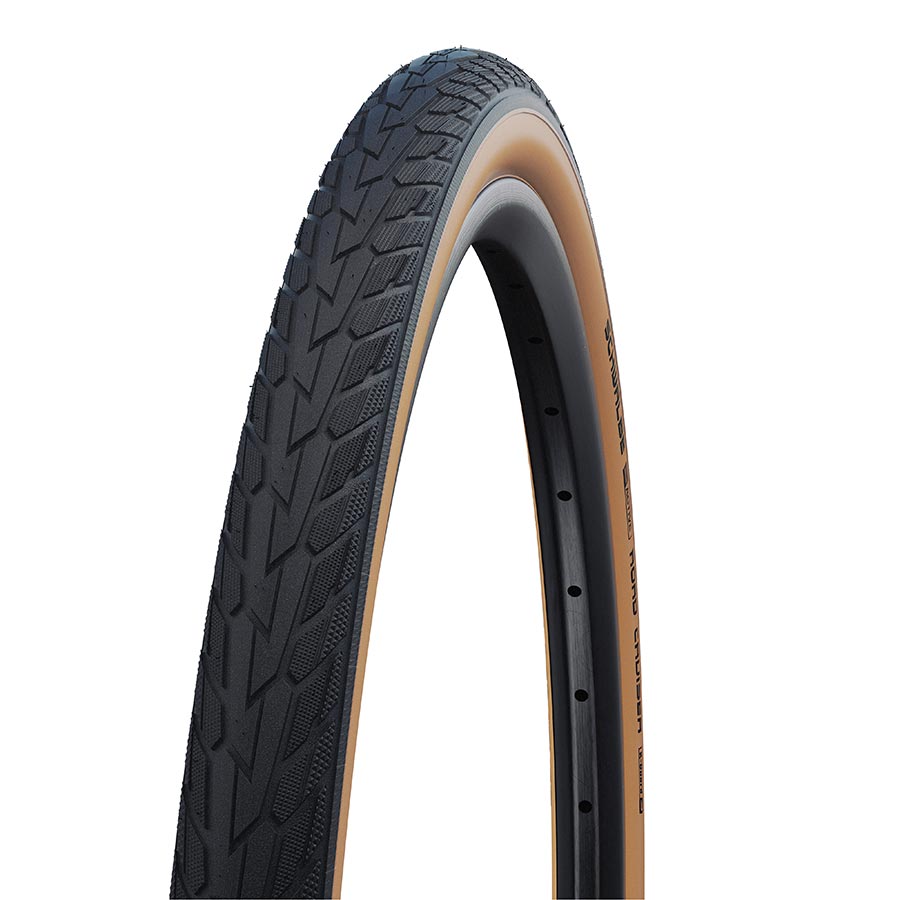 Schwalbe Road Cruiser Mountain Tire 27''x1-1/4 Wire GreenCompound K-Guard 50TPI Gumwall