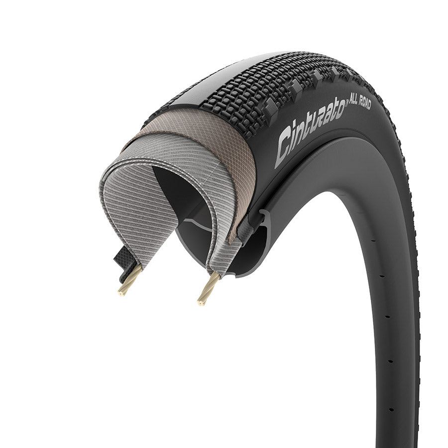 Pirelli Cinturato All Road Gravel Tire 650x50B Folding Tubeless Ready PROCompound Gravel ProWALL Gravel 60TPI Black