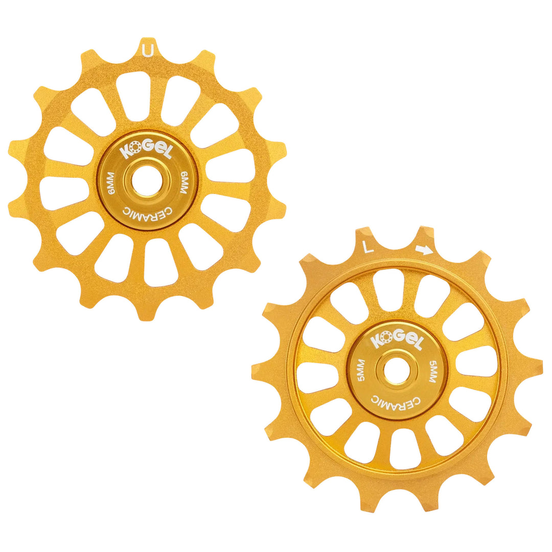 Kogel Bearings 14/14T Hybrid Ceramic Pulley Set SRAM 12 Cross - Gold