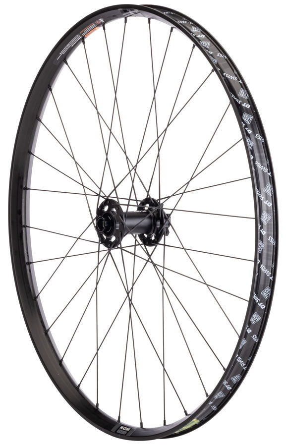 Quality Wheels DT 370 / WTB KOM Trail i30 Front Wheel - 27.5" 15 x 110mm 6-Bolt BLK 32H