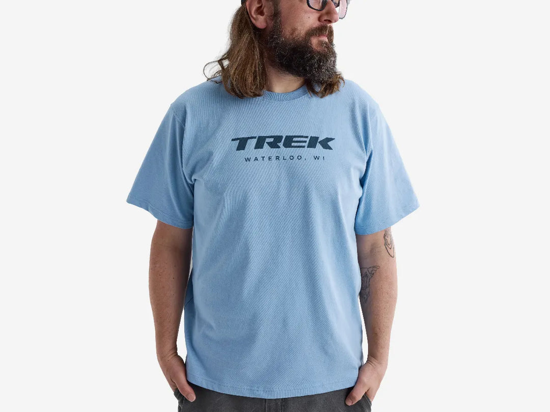 Trek Logo Waterloo Large Light Blue Shirt