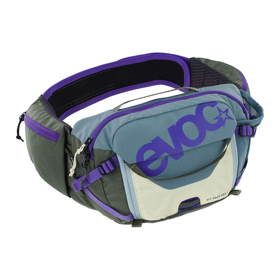 EVOC Hip Pack Pro 3 +1.5L Hip Pack 3L Bladder included (1.5L) Steel/Violet/Dark Olive