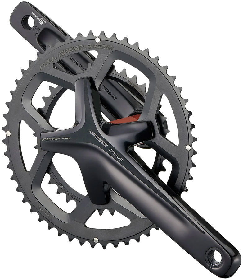 Full Speed Ahead Gossamer Pro Crankset 2x 52/36T Chainrings 175mm Arm Length110BCD 386EVO Spindle – BLK