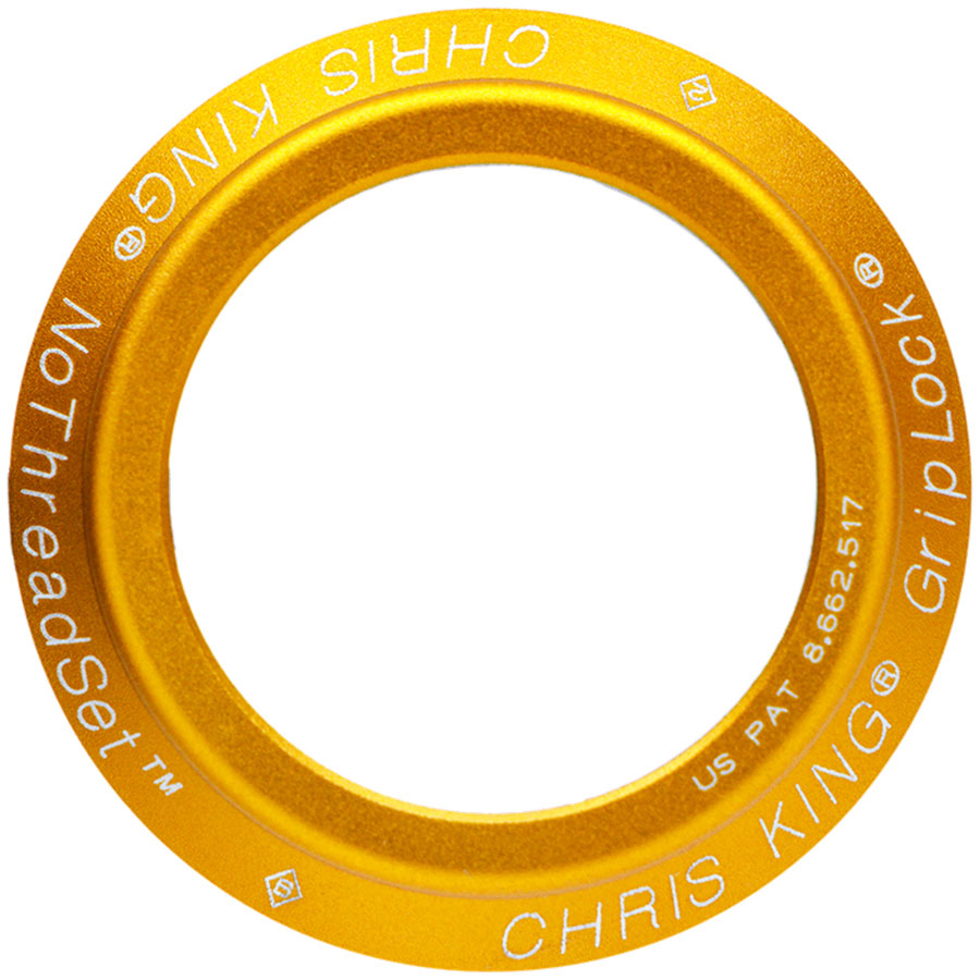 Chris King NoThreadset Headset Bearing Cap - 1-1/8" Matte Gold 50th Anniversary