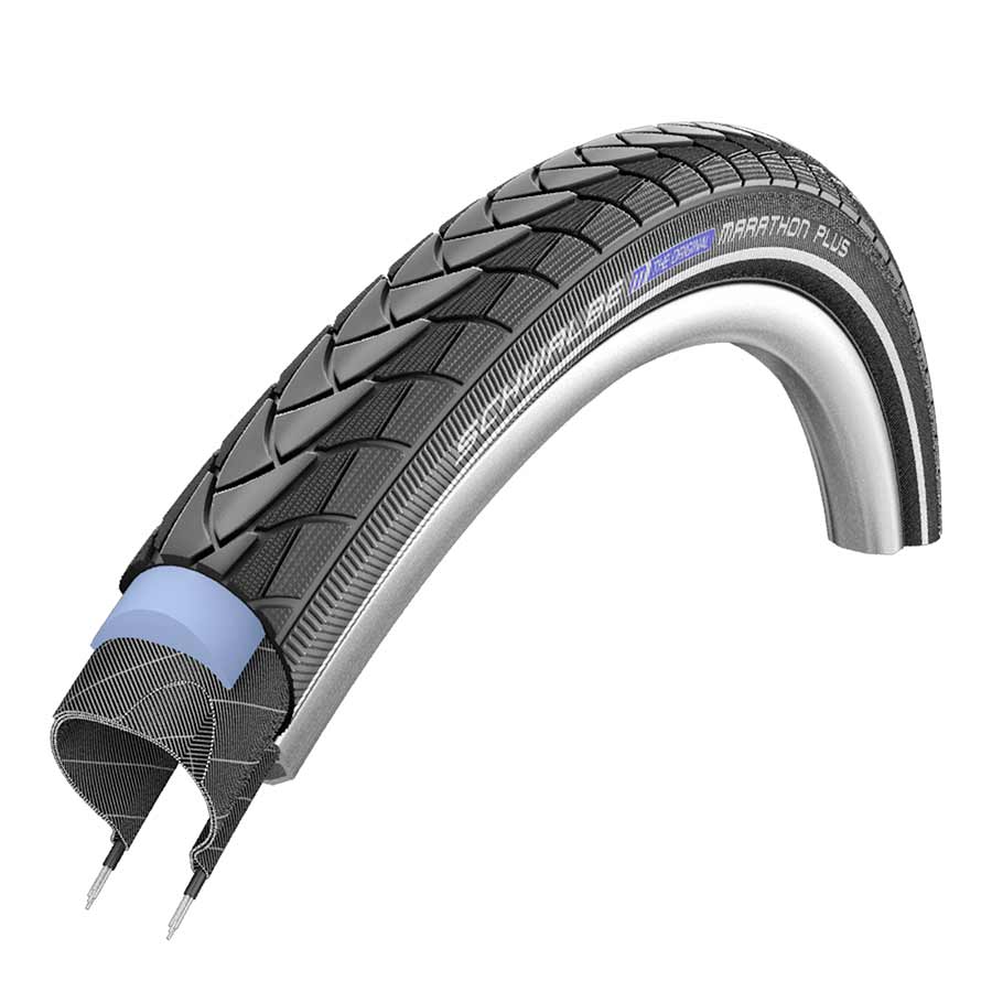 Schwalbe Marathon Plus Hybrid Tire 20''x1.75 Wire Clincher Endurance SmartGuard Reflex 67TPI Black