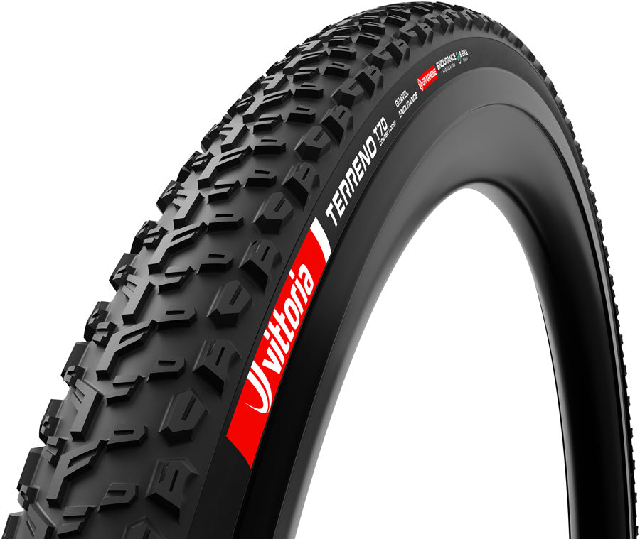 Vittoria Terreno T70 Coarse Loose Tire - 700 x 55 Tubeless Folding BLK Gravel Endurance Graphene G2.0 E-Bike