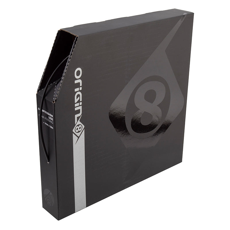 Origin8 Compressionless Gear Cable Housing  30m 4mm Black Compressionless