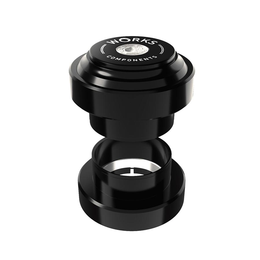Works Components 1.0 EC34-EC34 Angleset-1 1/8'' Headset : EC34/28.6 | EC34/30 External Threadless Complete Black Set 2 97-106mm