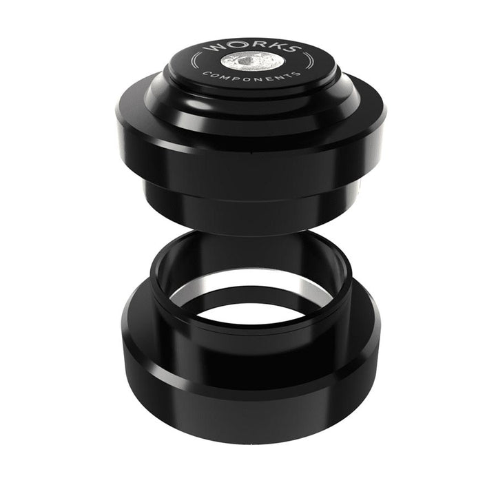 Works Components 1.5deg EC44-EC44 Angleset Headset : EC44/28.6 | EC44/40 External Threadless Complete Black Set 3 110-119mm