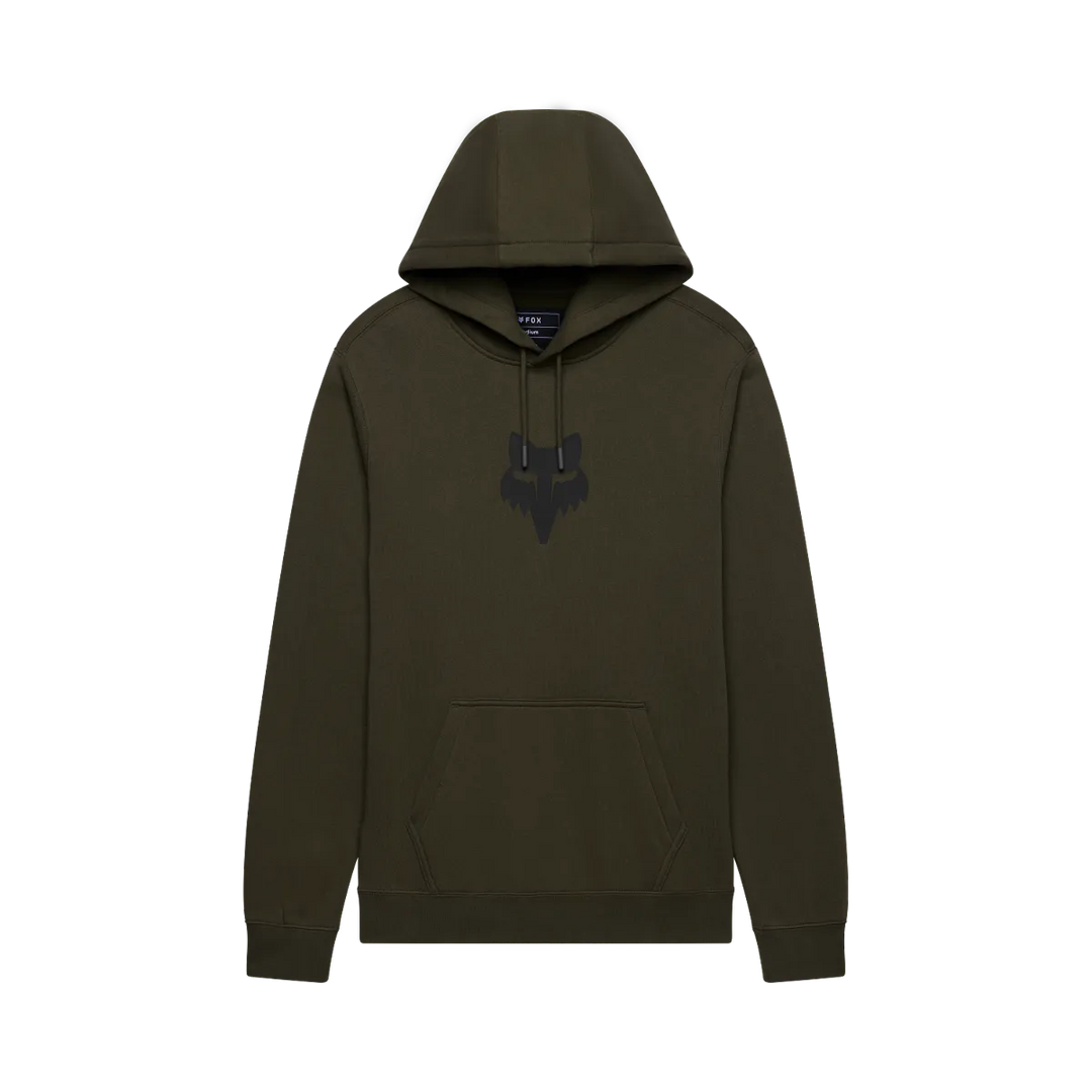 Fox Head Pullover Hoodie - Olive Green / S