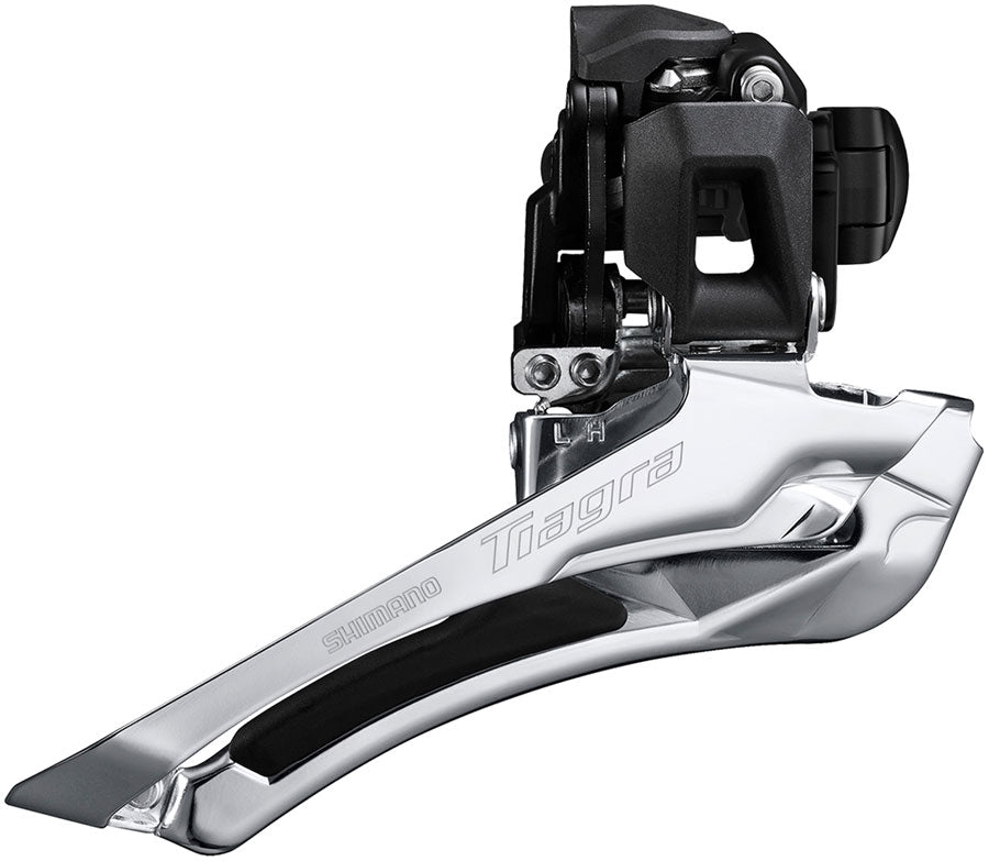 Shimano Tiagra FD-R4000-BS Front Derailleur - 12-Speed Double 31.8mm Band Clamp w/28.6mm Adapter Down-Swing Down-Pull 52t Max