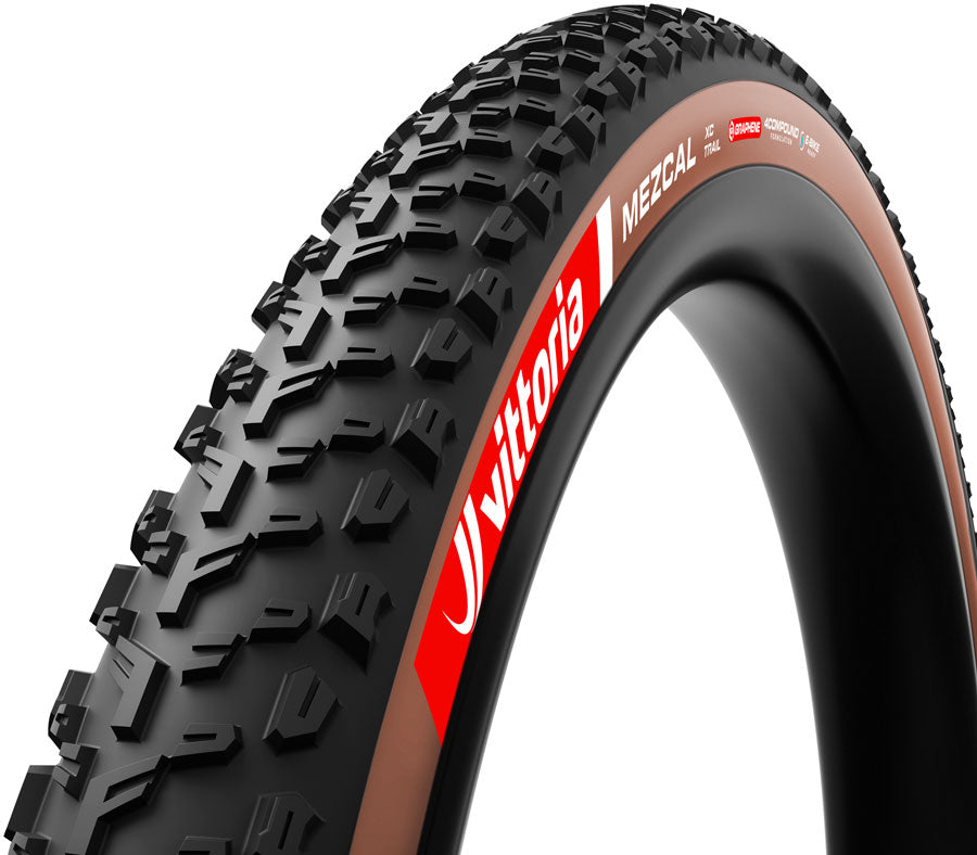 Vittoria Mezcal XC Trail Tire - 29 x 2.40 Tubeless Folding BLK/Brown 4C Graphene G2.0 E-Bike