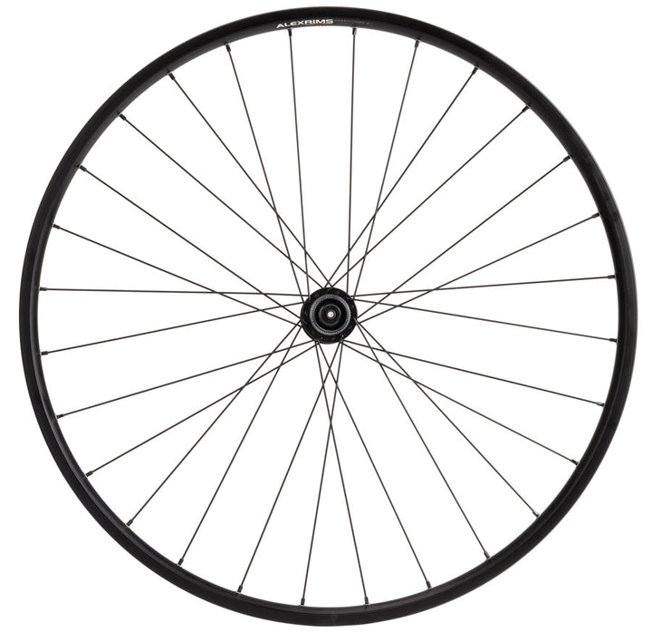Quality Wheels Value Double Wall Series Disc Front Wheel - 650b QR x 100mm Center-Lock BLK 28H