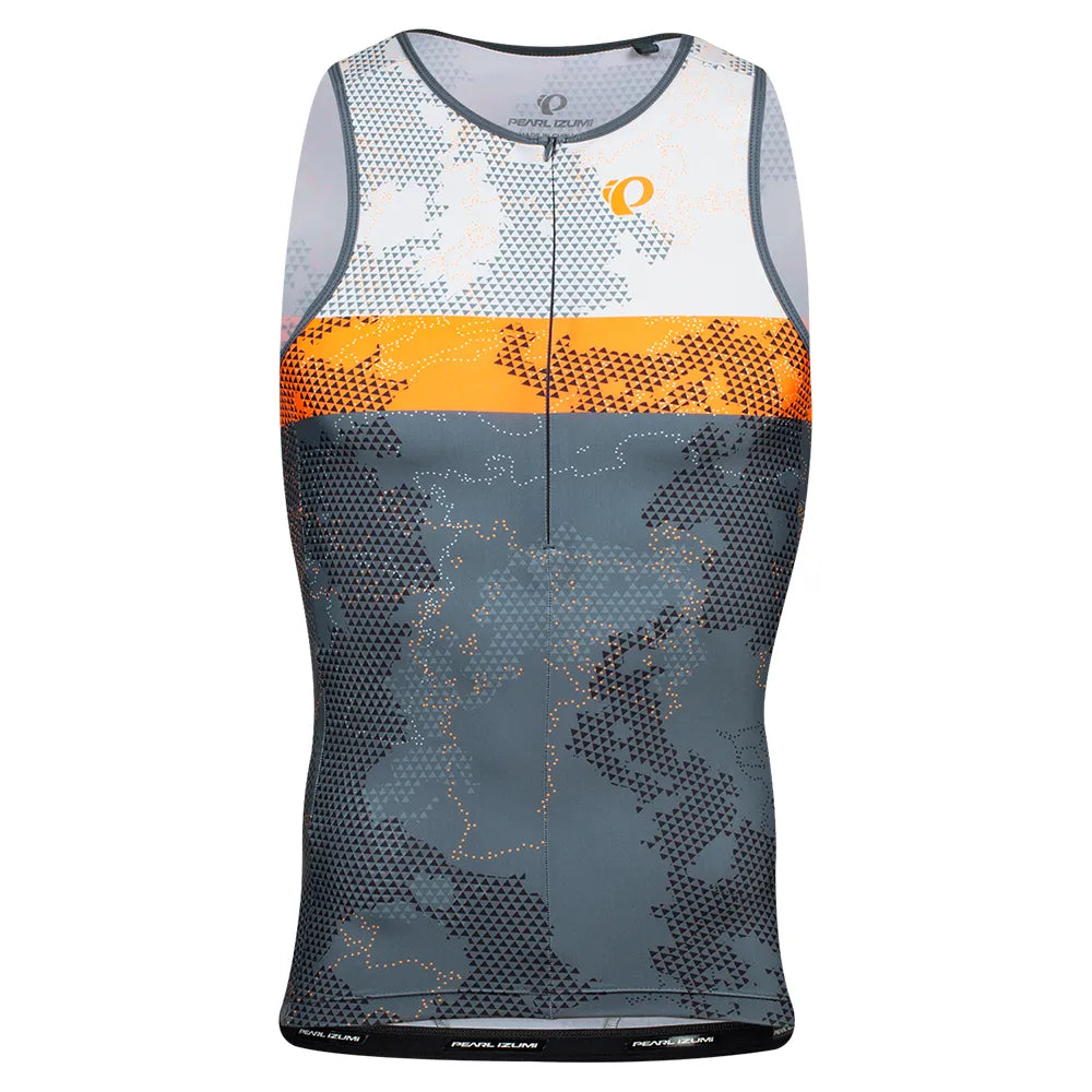 Men's Elite Pursuit Graphic Tri Singlet - TURBULENCE/S ORANGE PULSE / M