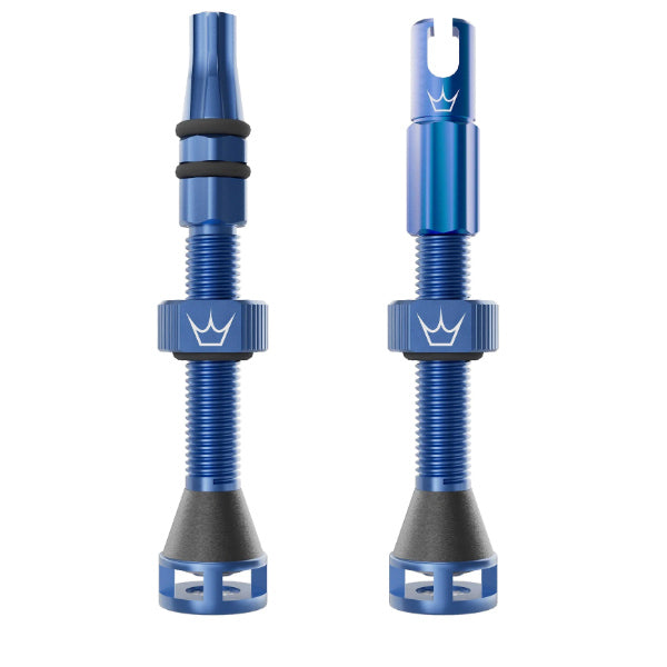 Peaty's Holeshot Fast Flow Tubeless Valves 42mm Navy Pair