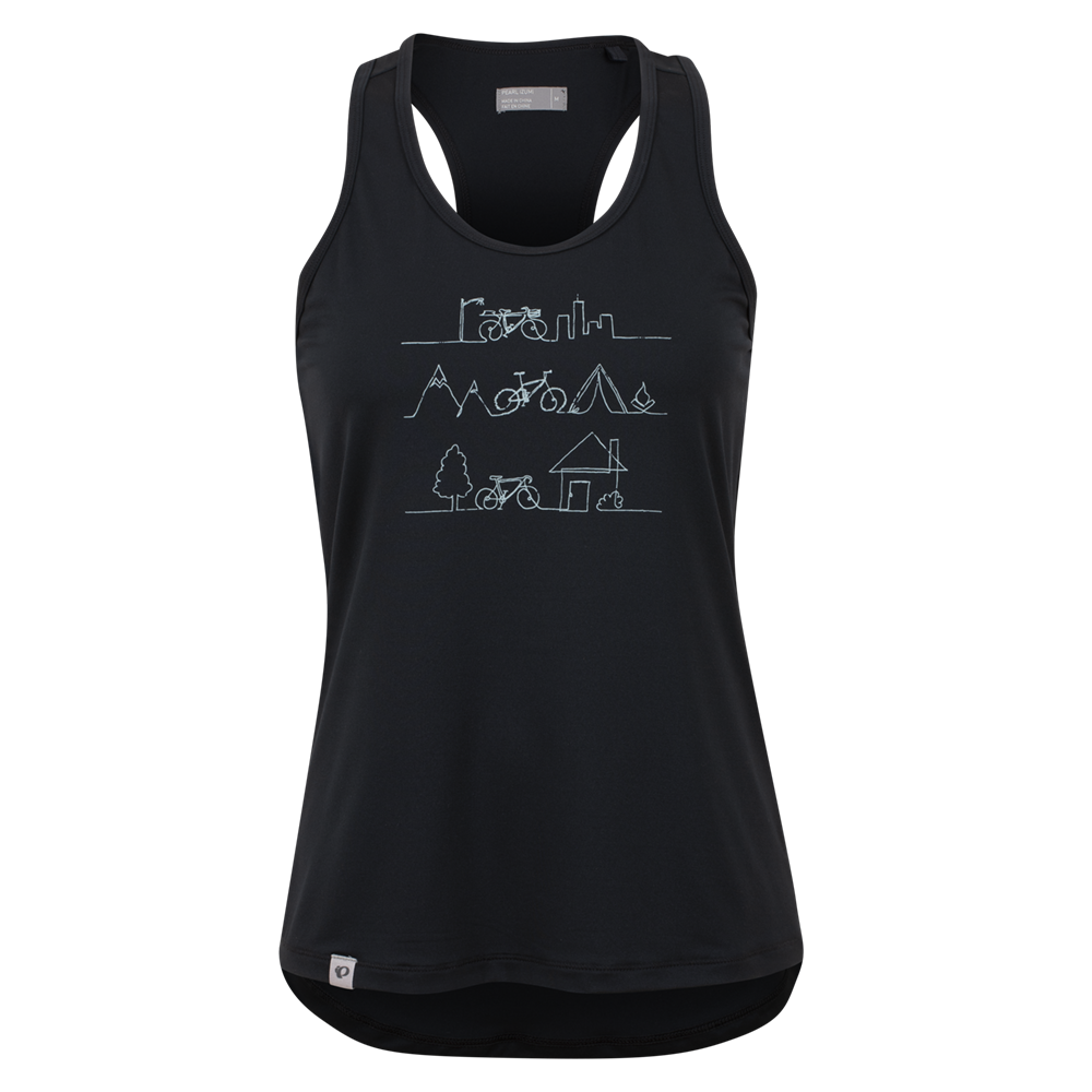 Women's Midland Graphic Tank - BLACK/SERENE GREEN SCENES / L