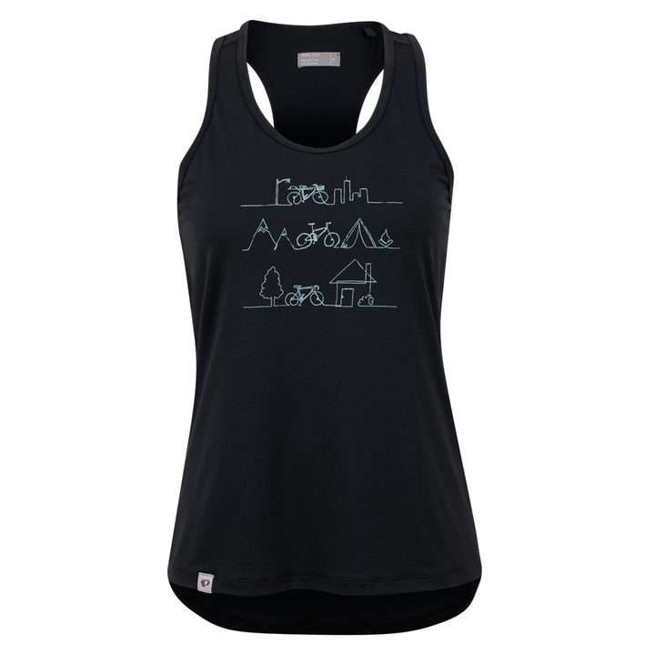 Women's Midland Graphic Tank - BLACK/SERENE GREEN SCENES / L