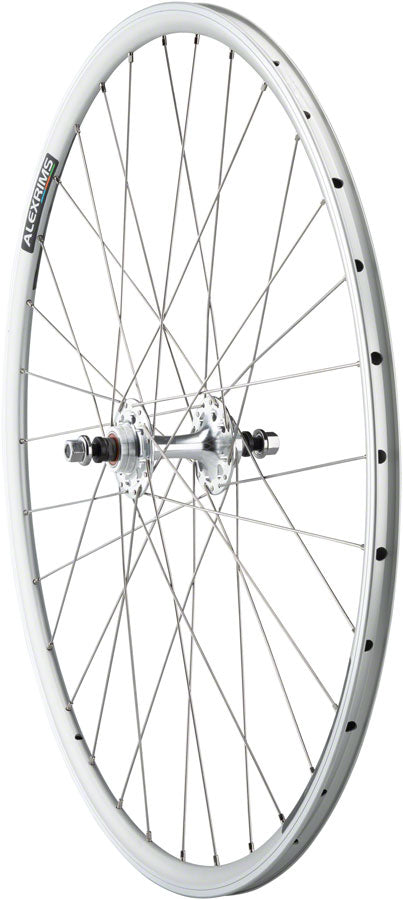 Quality Wheels Value Double Wall Series Track Rear Wheel - 700 10 x 1 x 120mm Rim Brake Fixed/Freewheel Silver Clincher Sealed 32H