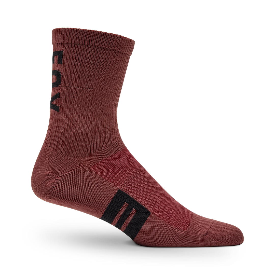 6" Flexair Merino Socks - Rust Brown / XS/S