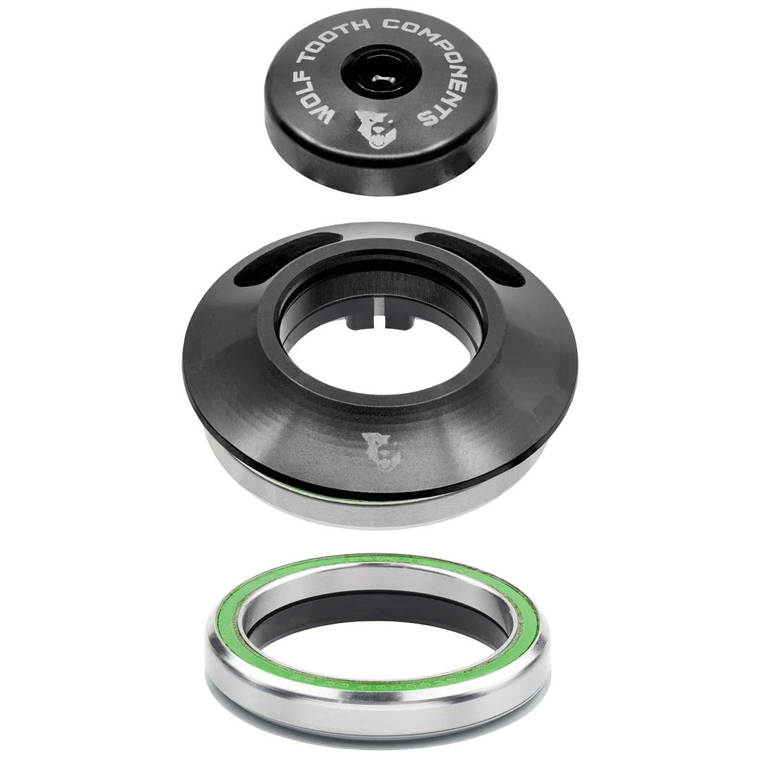 Wolf Tooth Components Semi-Internal IS52 Premium Upper& Lower Headset Black
