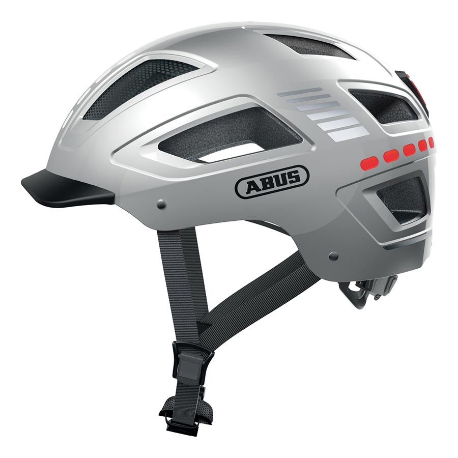 Abus Hyban 2.0 LED Helmet L 56 - 61cm Signal Silver