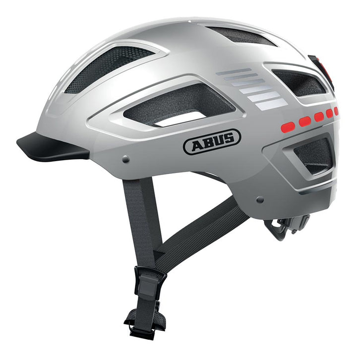 Abus Hyban 2.0 LED Helmet L 56 - 61cm Signal Silver