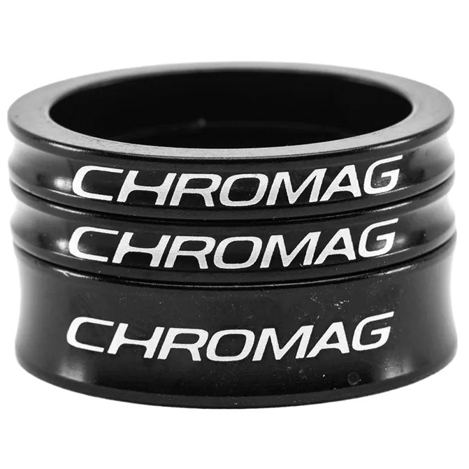 Chromag Headset Spacer Set 2x5mm 1x10mm Black