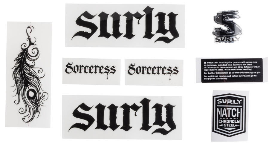 Surly Sorceress Decal Set - Black
