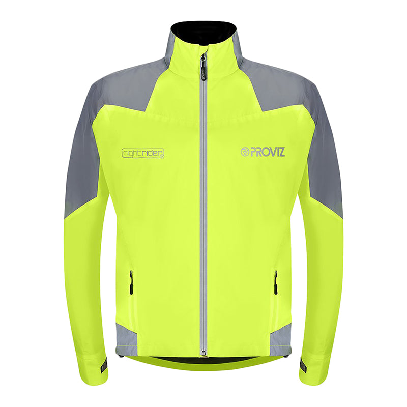 Proviz Nightrider 2.0 Cycling Jacket  LG Men`s Yellow Polyester Pongee Yes