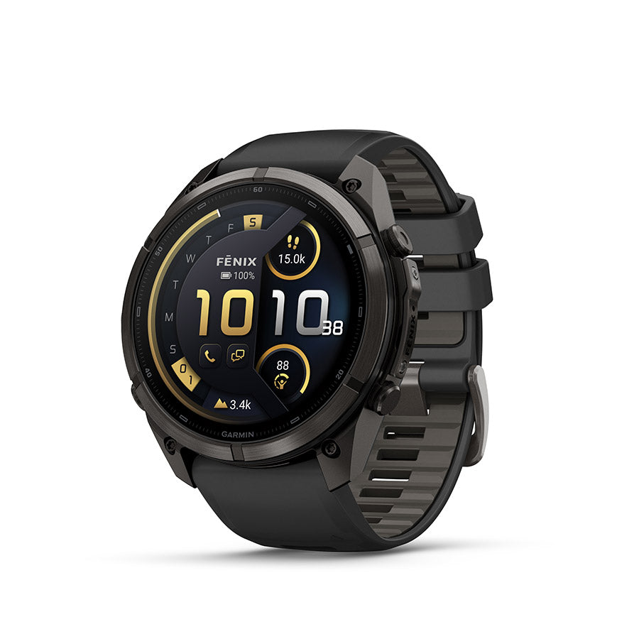 Garmin fenix 9 Pro inReach 51mm Watch Watch Color: Black Wristband: Black/ Pebble Grey - Silicone