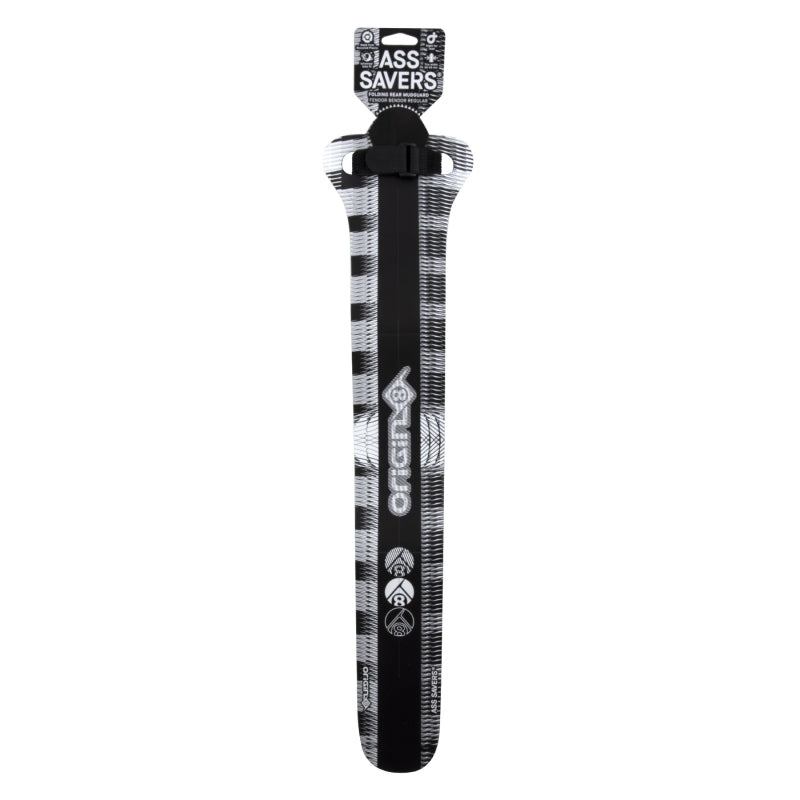Origin8 Hi-Fi Ass Savers Rear Fender Extended Standard Rear 540mm x 65mm Polypropylene Black/White 50g