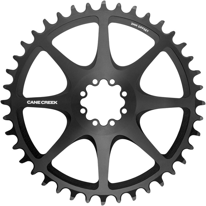 Cane Creek Direct Mount Chainring - 38t 8-Bolt Direct Mount 3mm Offset Black