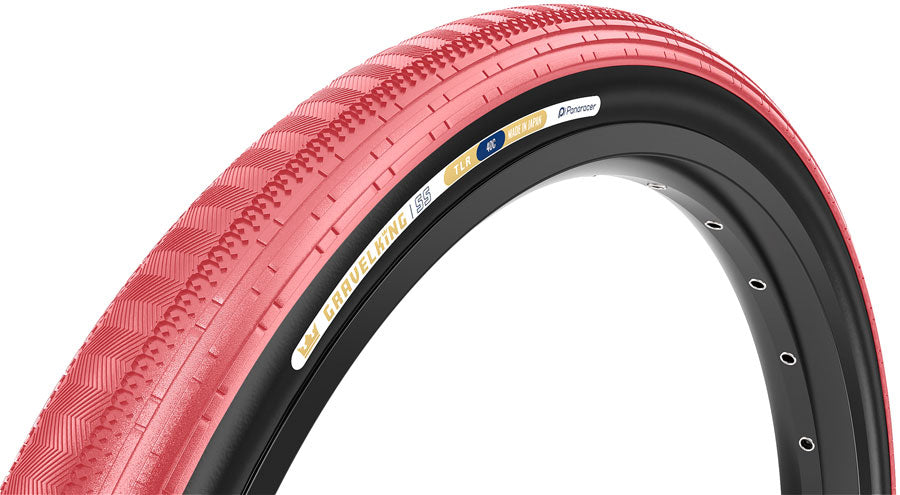 Panaracer GravelKing SS Tire - 700 x 45 Tubeless Folding Sakura/Black