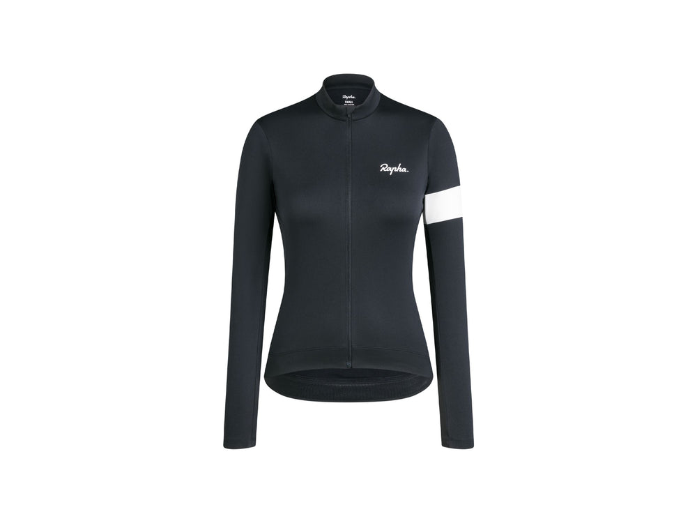 Rapha Core Thermal Long Sleeve Women Large Black Jersey
