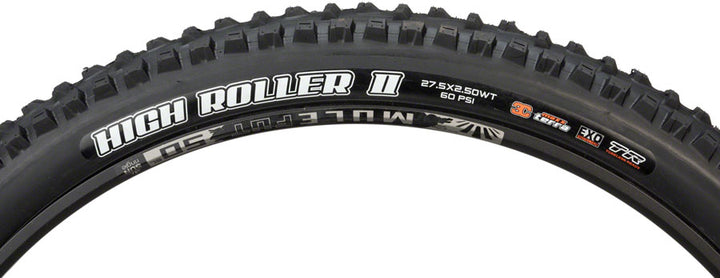 Maxxis High Roller II Tire - 27.5 x 2.5 Tubeless Folding BLK 3C MaxxTerra EXO Wide Trail