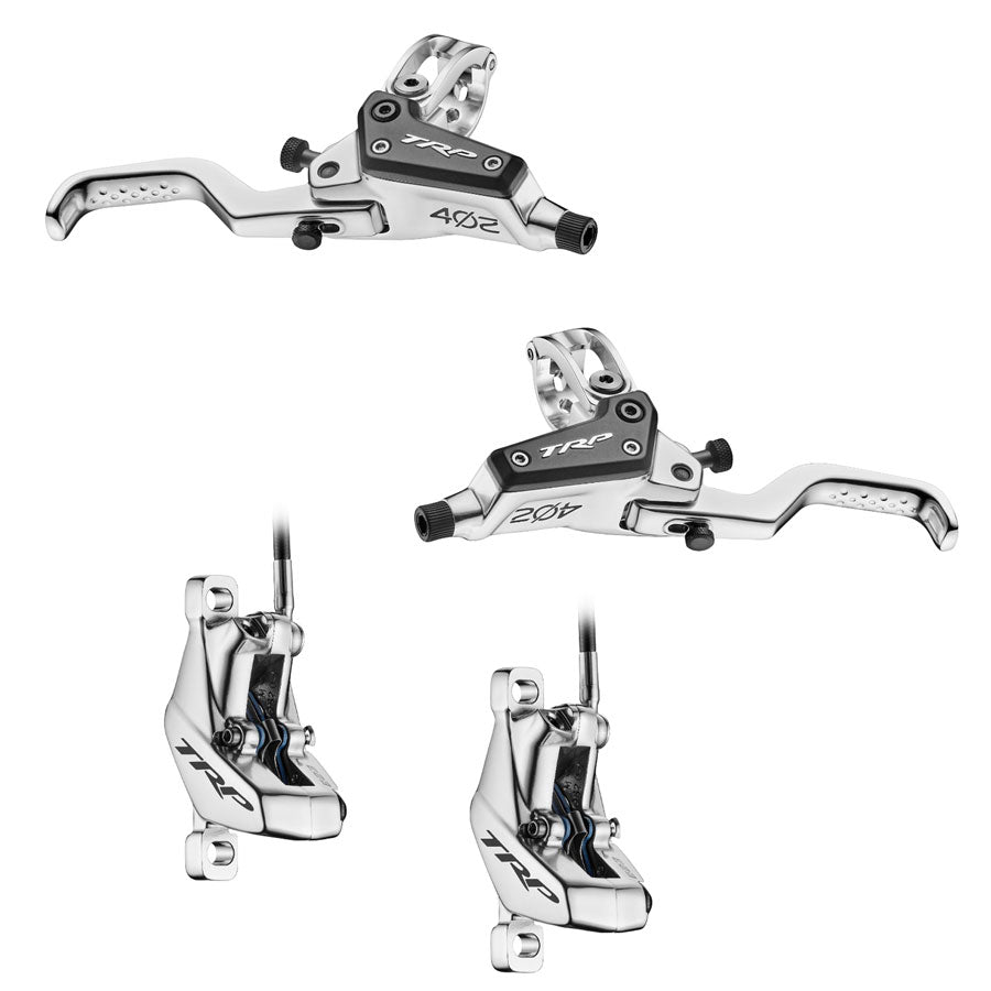 TRP EVO PRO HD-M9040 40 / 20 Anniversary Edition Disc Brake Lever Set - Silver Limited Edition Front/Rear Set