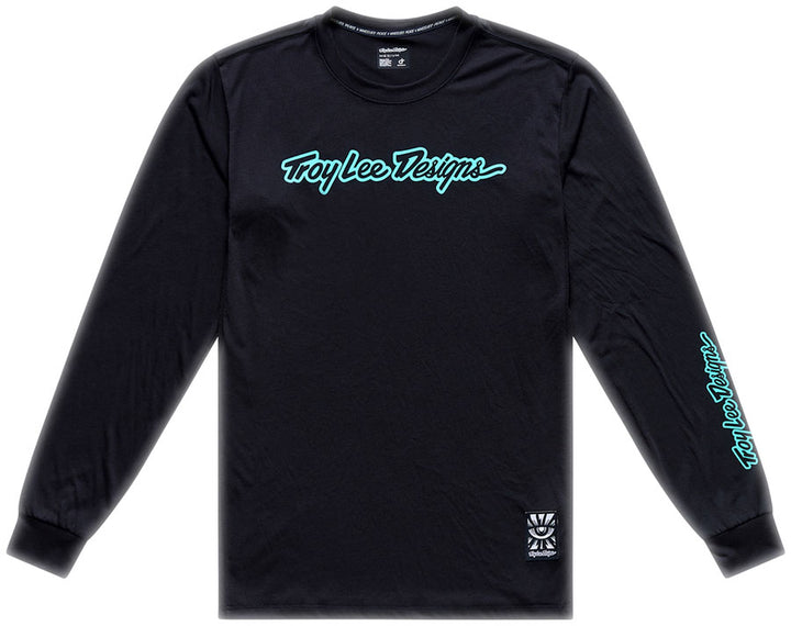 Skyline Ride LS Tee Signature Black / Real Teal - MD
