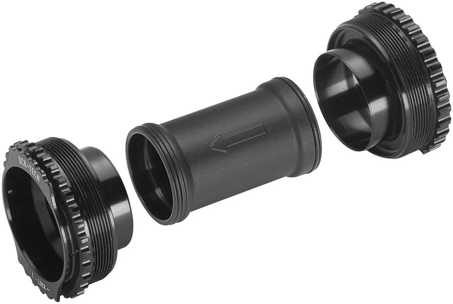 Campagnolo Super Record QCK-TECH Italian Threaded Bottom Bracket Cup Kit - For use Ultra-Torque Crank Spindles 68mm x 46mm BLK