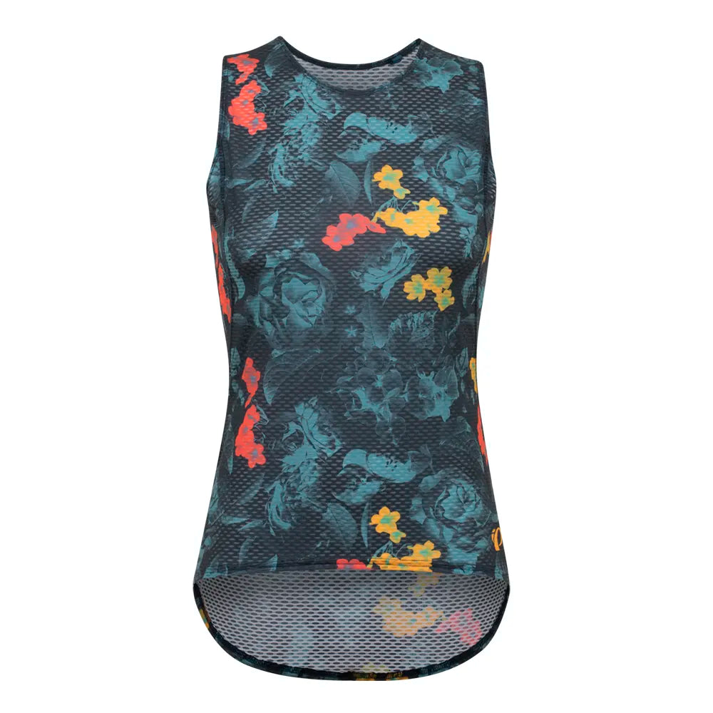 Women's Transfer Mesh Tank Top Baselayer - FLORAL BLUES / M