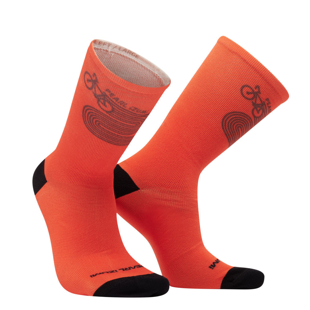 Transfer Tall Cycling Socks - BIKE SWOOSH MANDARIN 2024 / M