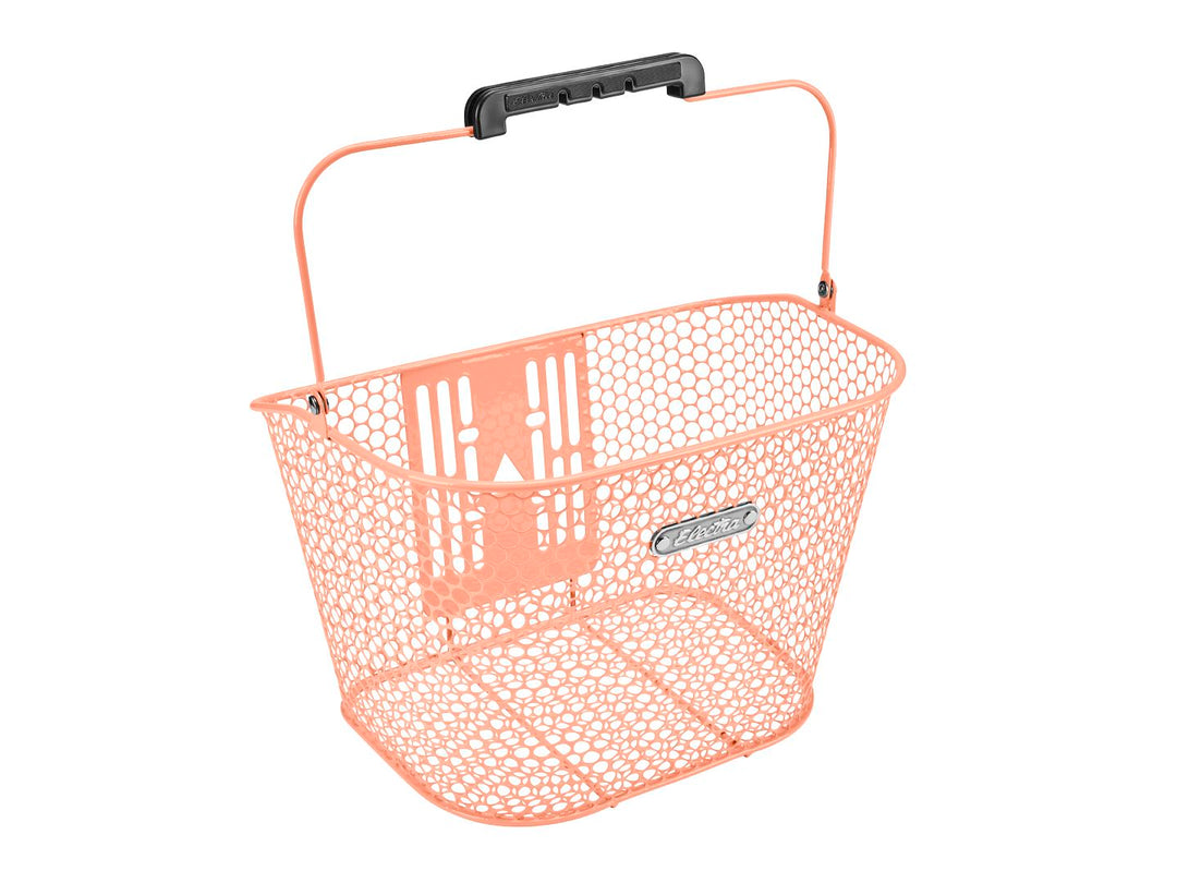 Electra Honeycomb QR Blush Pink Front Basket