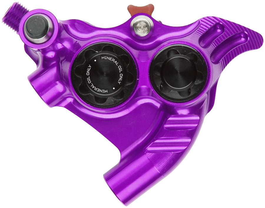 Hope RX4+ SL Disc Brake Caliper - Rear Flat Mount Direct +20mm Mineral Oil Type Purple