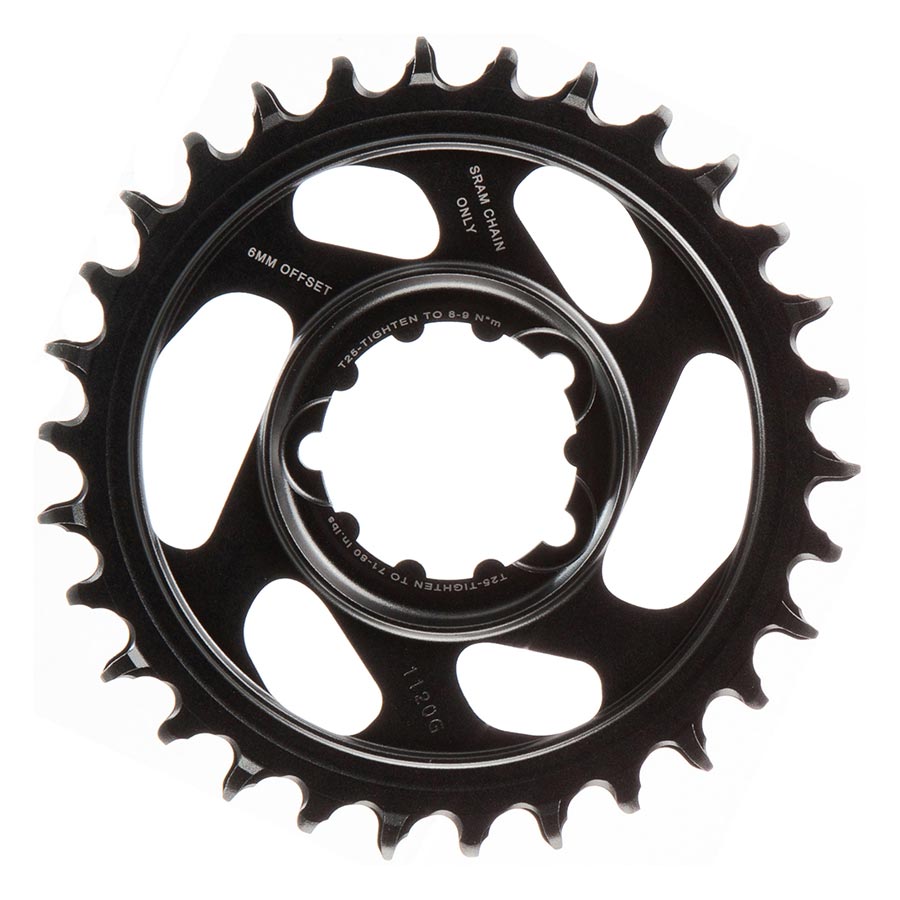 SRAM Eagle Chainring Teeth: 30 Speed: 11/12 BCD: Direct Mount Aluminum Grey 6mm