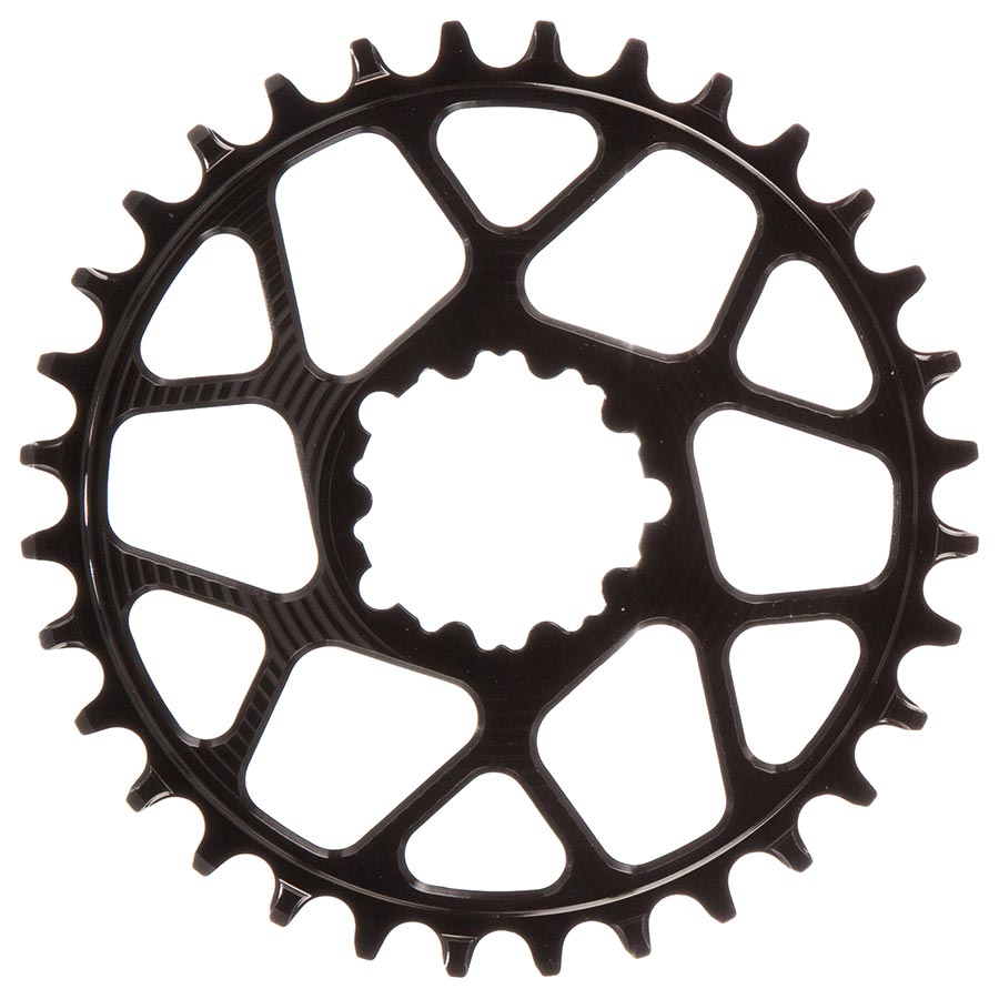 Works Components SRAM GXP Direct Mount Chainring Teeth: 32 Speed: 12 BCD: Direct Mount SRAM 3 Bolt Front 7075-T6 Aluminum Black