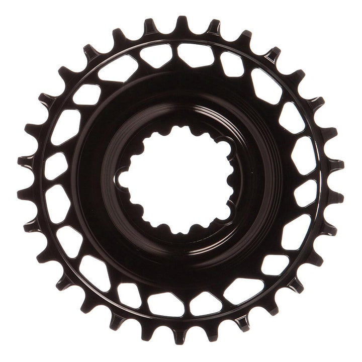 Works Components GEO SRAM GXP Chainring Teeth: 30 Speed: 12 BCD: Direct Mount SRAM 3 Bolt Front 7075-T6 Aluminum Black