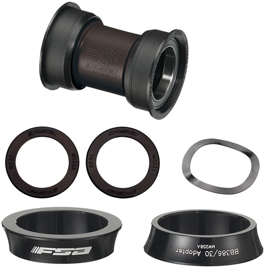 Full Speed Ahead PF30 to MegaExo Steel Bottom Bracket Kit MTB Adapter