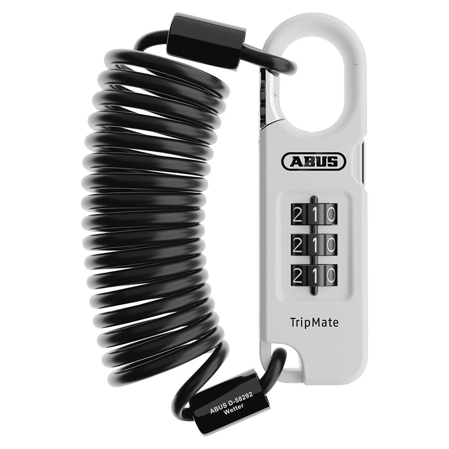 Abus Combiflex TripMate 180 Cable lock Combination 5mm 180cm 5.9' White