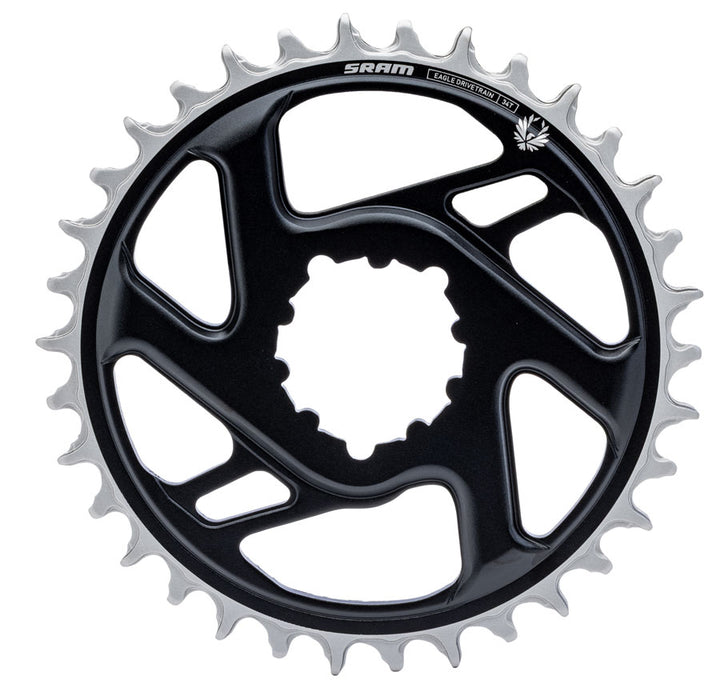 SRAM X-Sync 2 Eagle Direct Mount Chainring - 34t 12-Speed 3-Bolt Direct Mount 3mm Offset Aluminum BLK