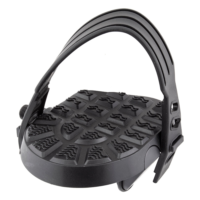 Sunlite Flat Form I Exerciser Pedals 9/16` Loose Ball Black Toe Straps