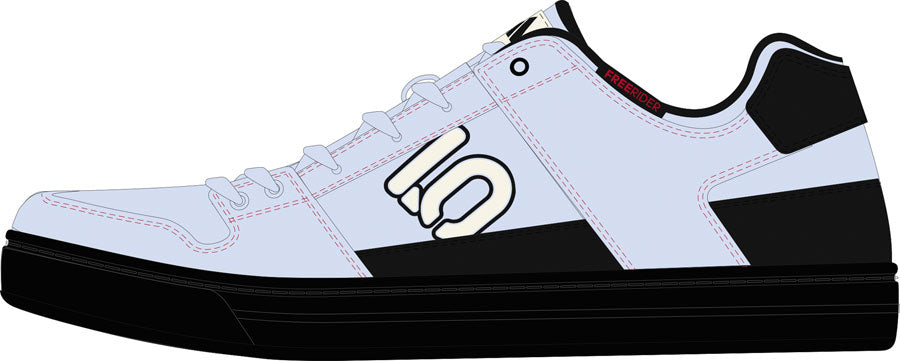 Five Ten Freerider Flat Shoes - Women's Crystal Sky/Off White/Core Black 5